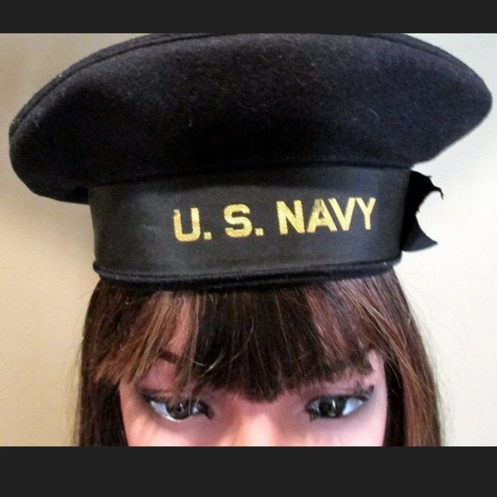 US Navy Military Flat Top Uniform Antique
